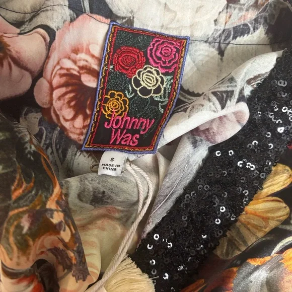 Johnny Was “Judith” sequin floral-print Shift Dress S - Picture 8 of 8